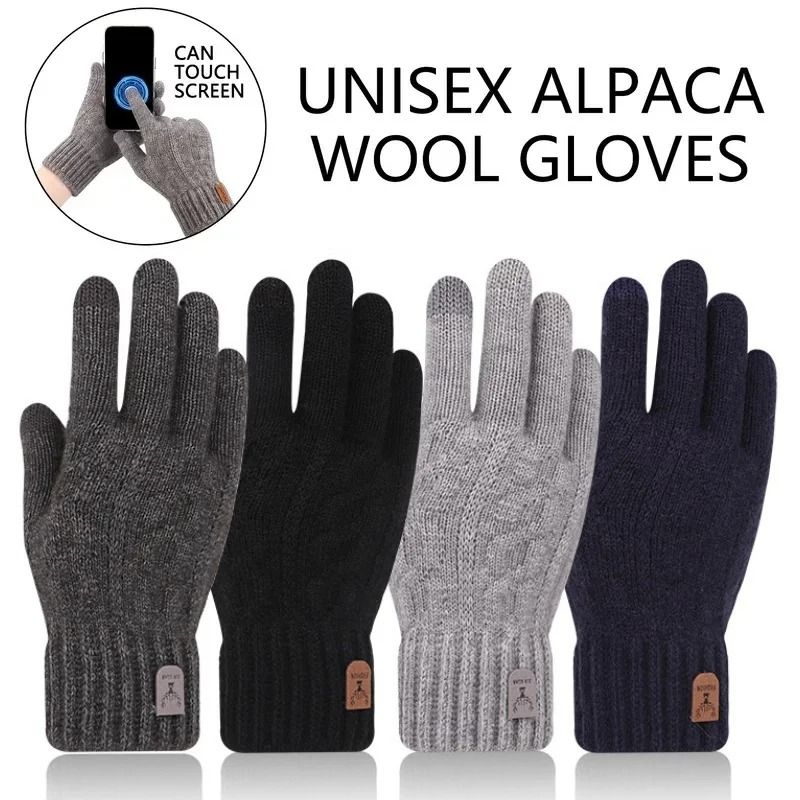 Winter Warm Touchscreen Knit Gloves Unisex for Travel Cycling and Sports