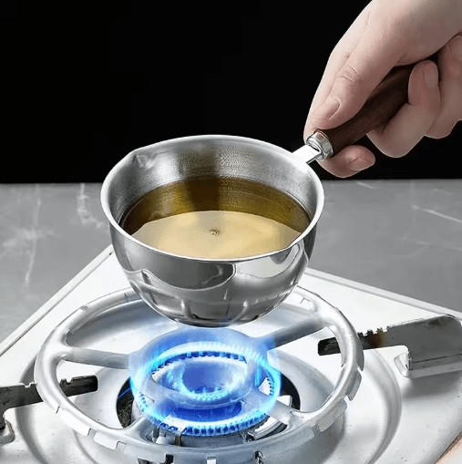 Stainless Steel Milk Pot Mini Hot Oil and Butter Melting Pan 150ml 300m