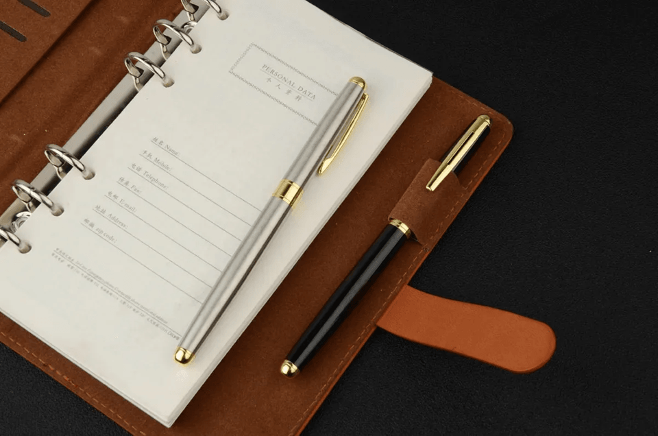 Stainless Steel Business Ballpoint Pen Refillable Signature Writing Pen
