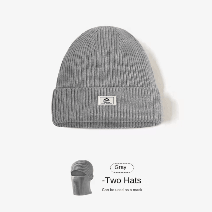 ThermaFlex 2-in-1 Winter Balaclava Hat – Knit Beanie Mask with Thermal Windproof Protection