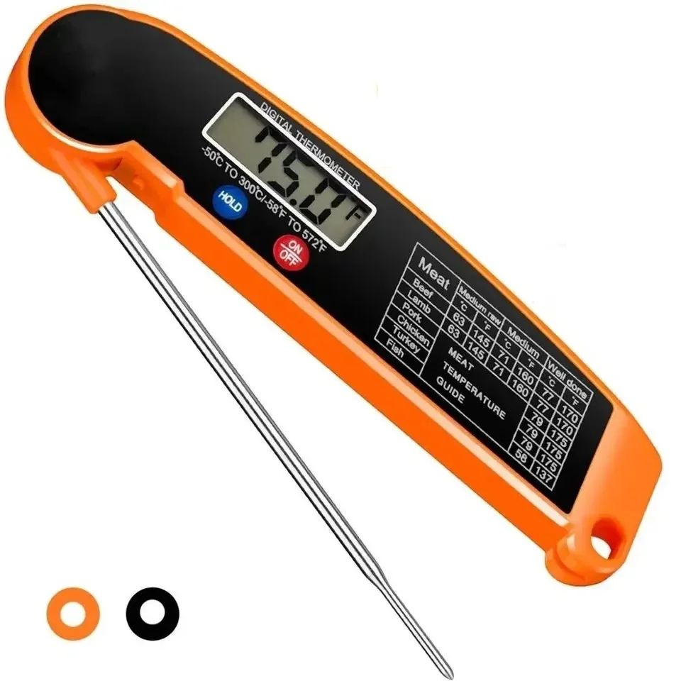 PrecisionPro Instant Read Meat Thermometer with Backlit Display & Waterproof Design