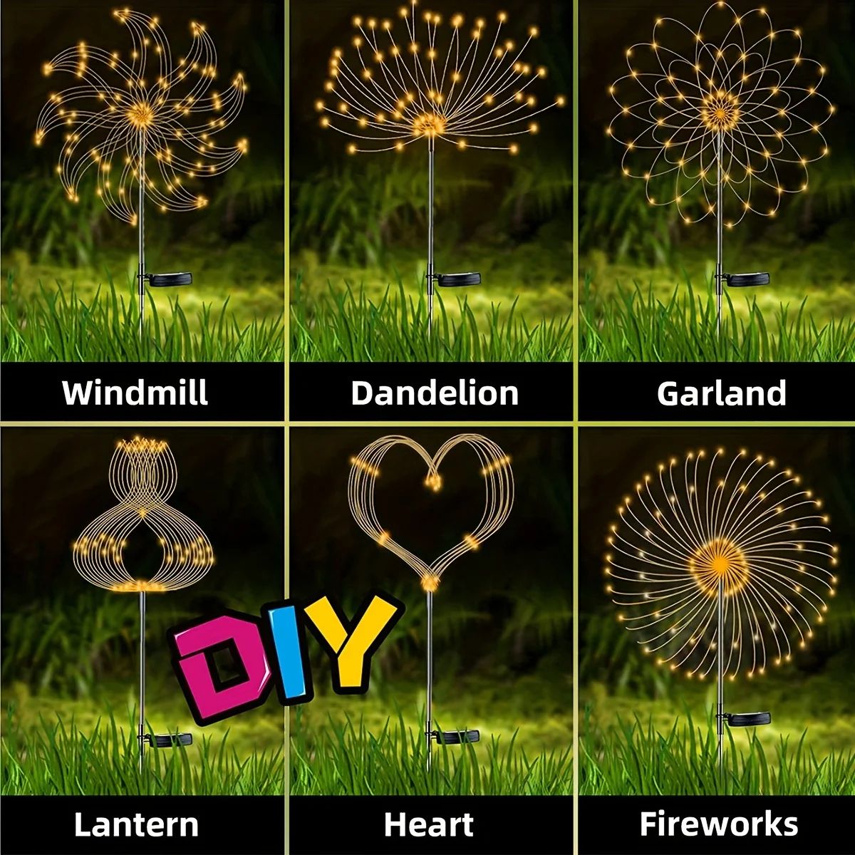 Solar Firework Garden Light – Outdoor Solar Garden Lights with IP65 Waterproof LED Sparkler Decoration