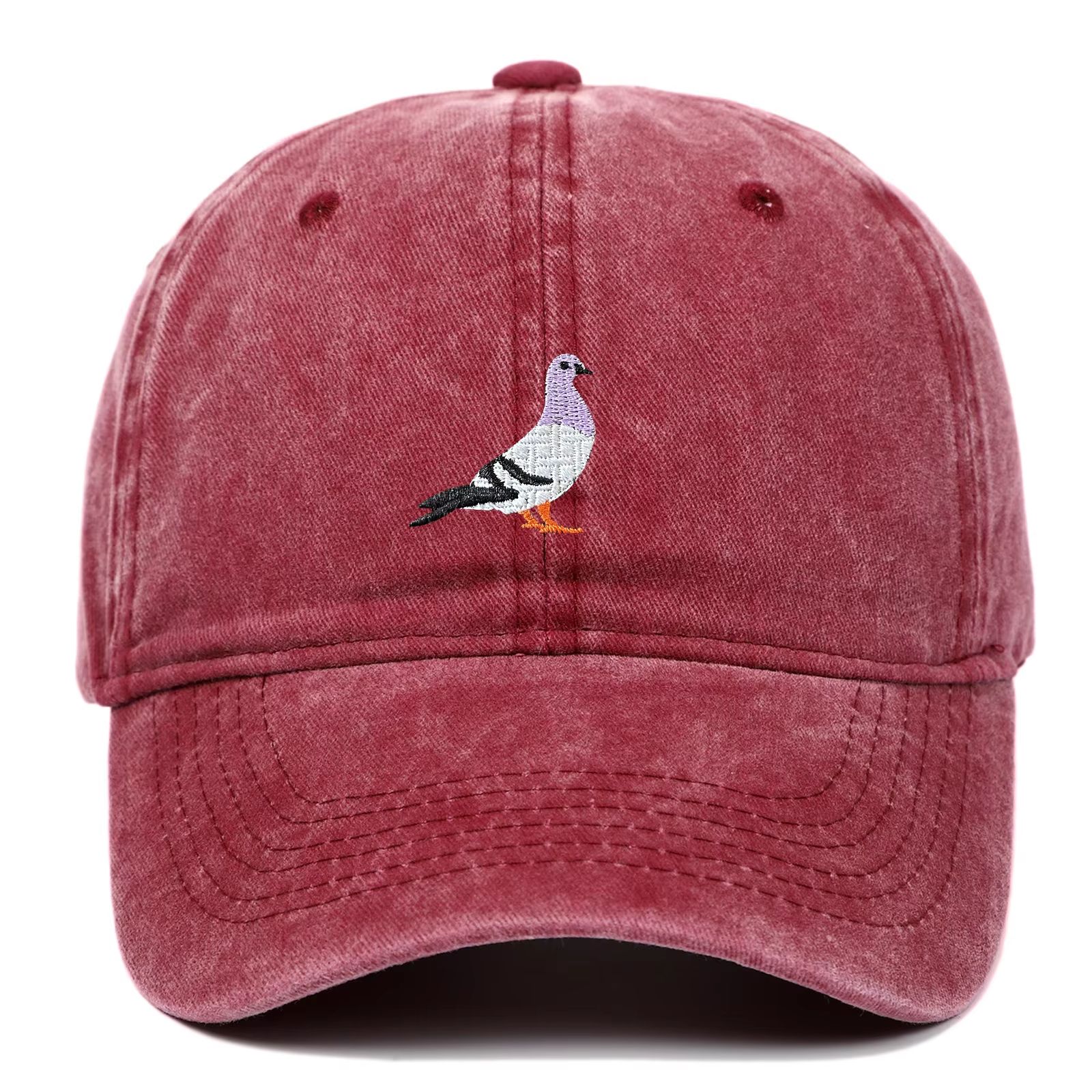 Unisex Pigeon Embroidery Baseball Cap for All Seasons