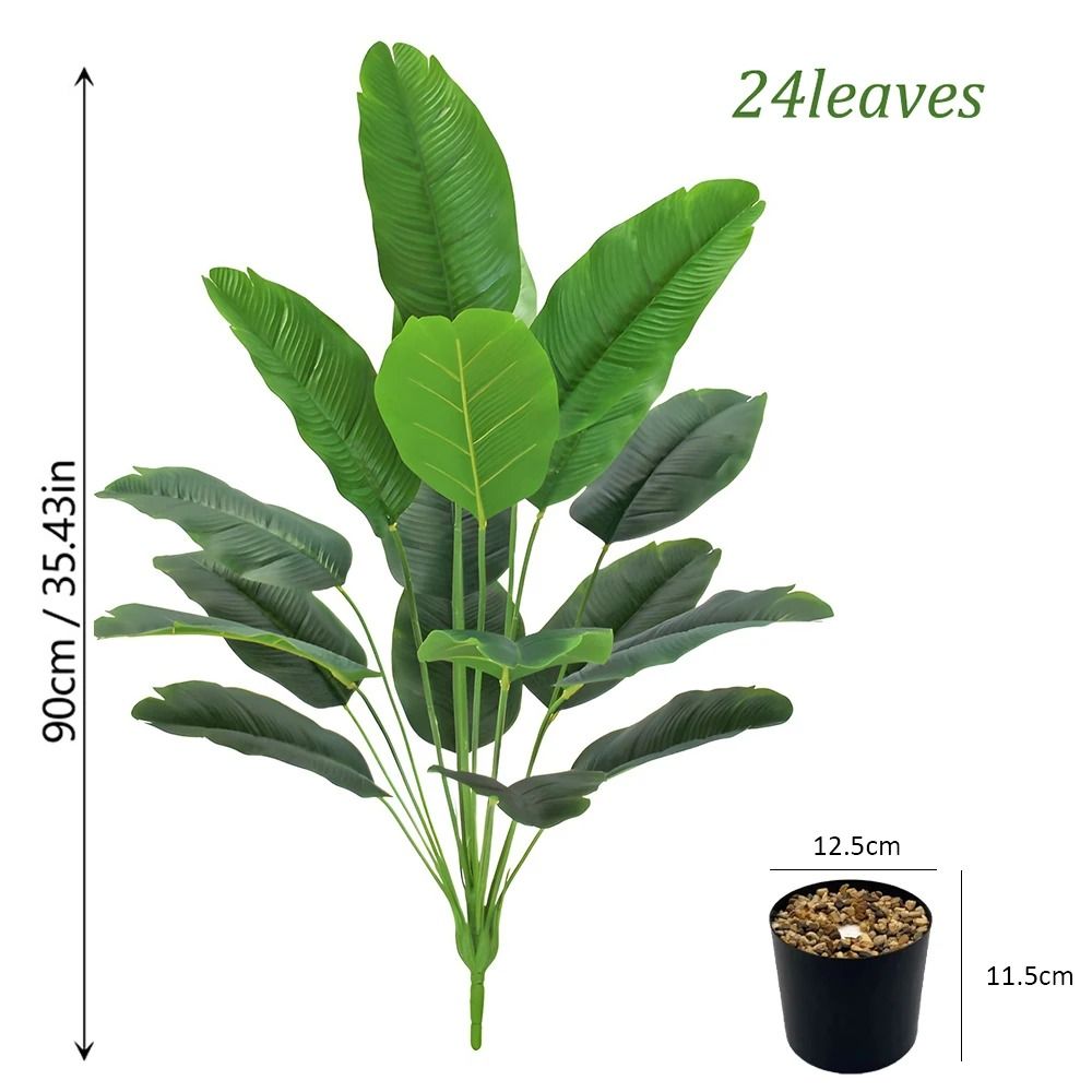 Professional 24-Leaf Artificial Areca Palm Potted Plant