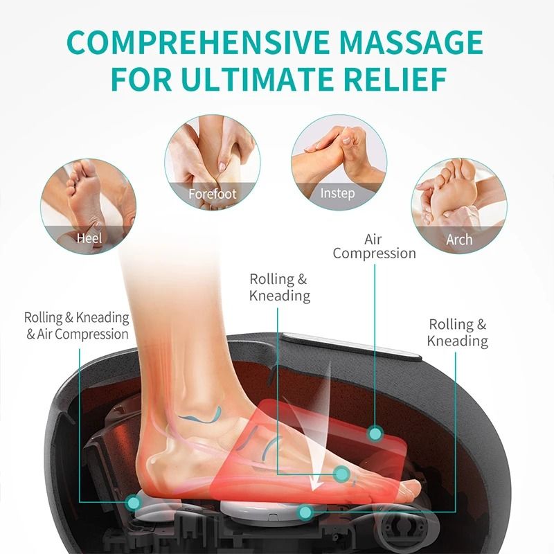 Shiatsu Foot Massager with Soothing Heat and Air Compression