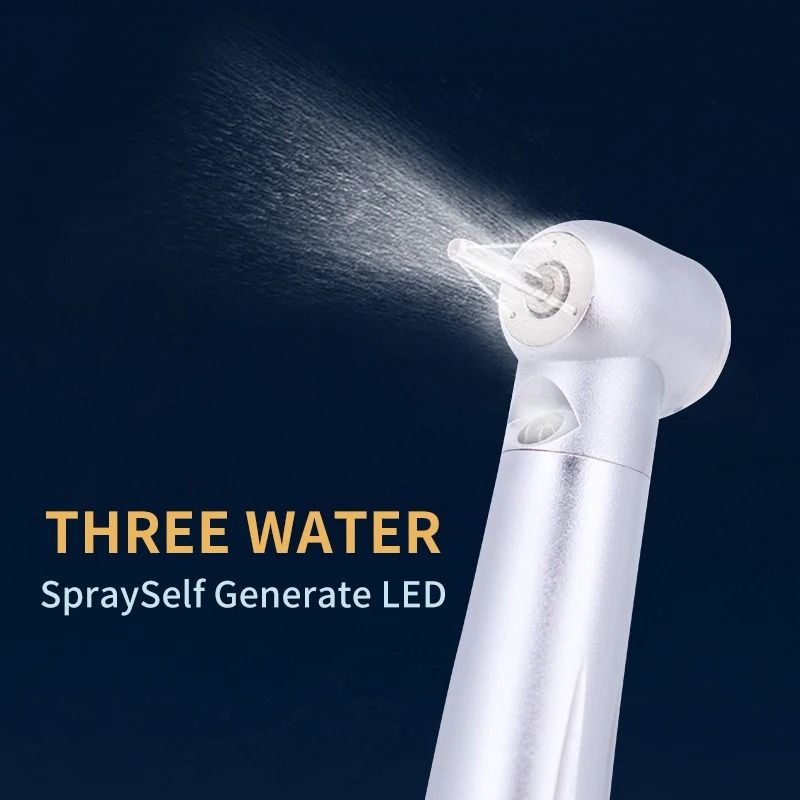 LED Dental High Speed Handpiece With Ceramic Bearing And Air Turbine Design