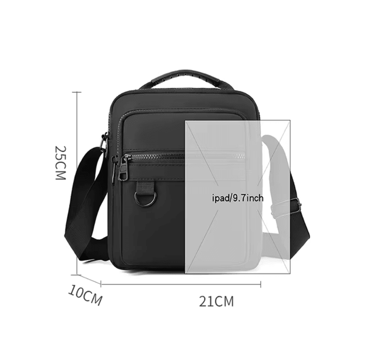 Mens Canvas Crossbody Shoulder Bag for Casual Commuting and Outdoor Use