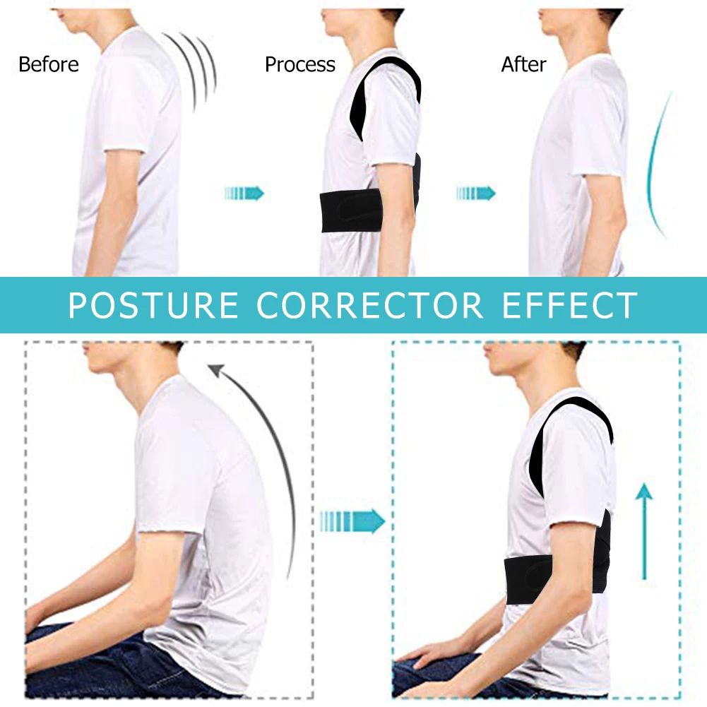 Adjustable Back Posture Corrector Brace with Spine & Shoulder Support