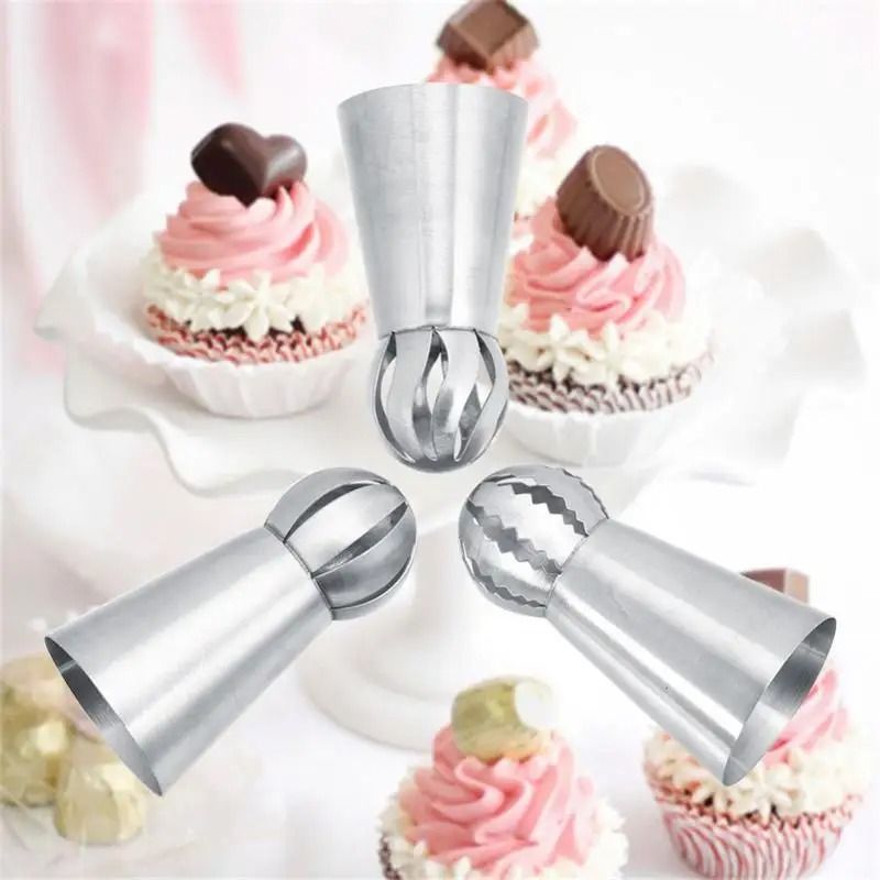 3 Piece Stainless Steel Pastry Icing Nozzles Set