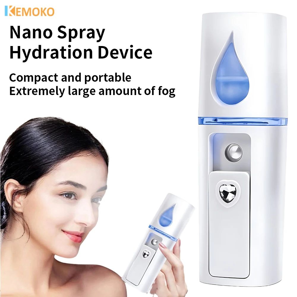 NanoGlow Pro Portable Facial Nano Mist Sprayer – USB Rechargeable Mini Face Steamer for Deep Hydration