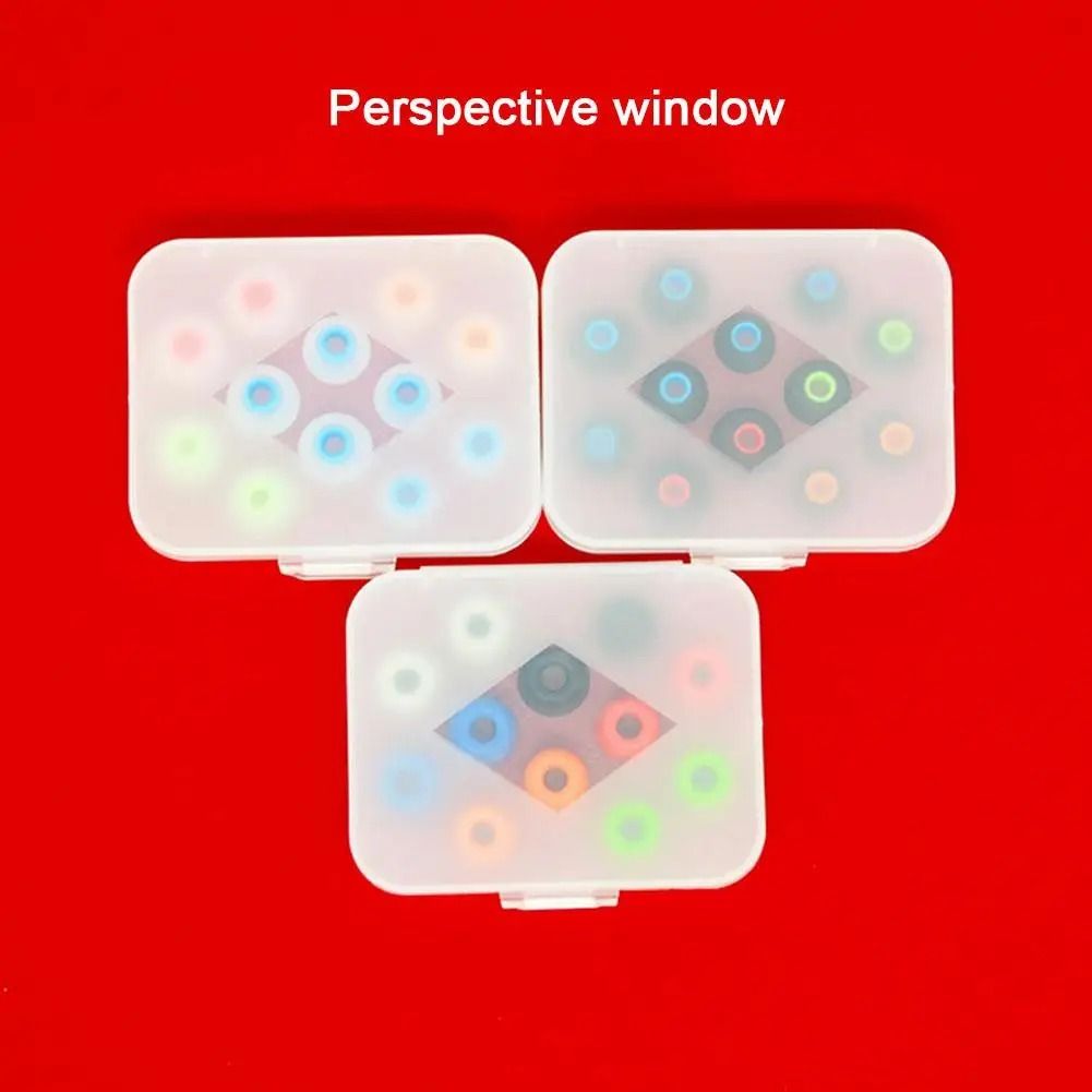 Ultra-Compact Transparent Ear Tip Storage Case | Dustproof Silicone & Memory Foam Protector