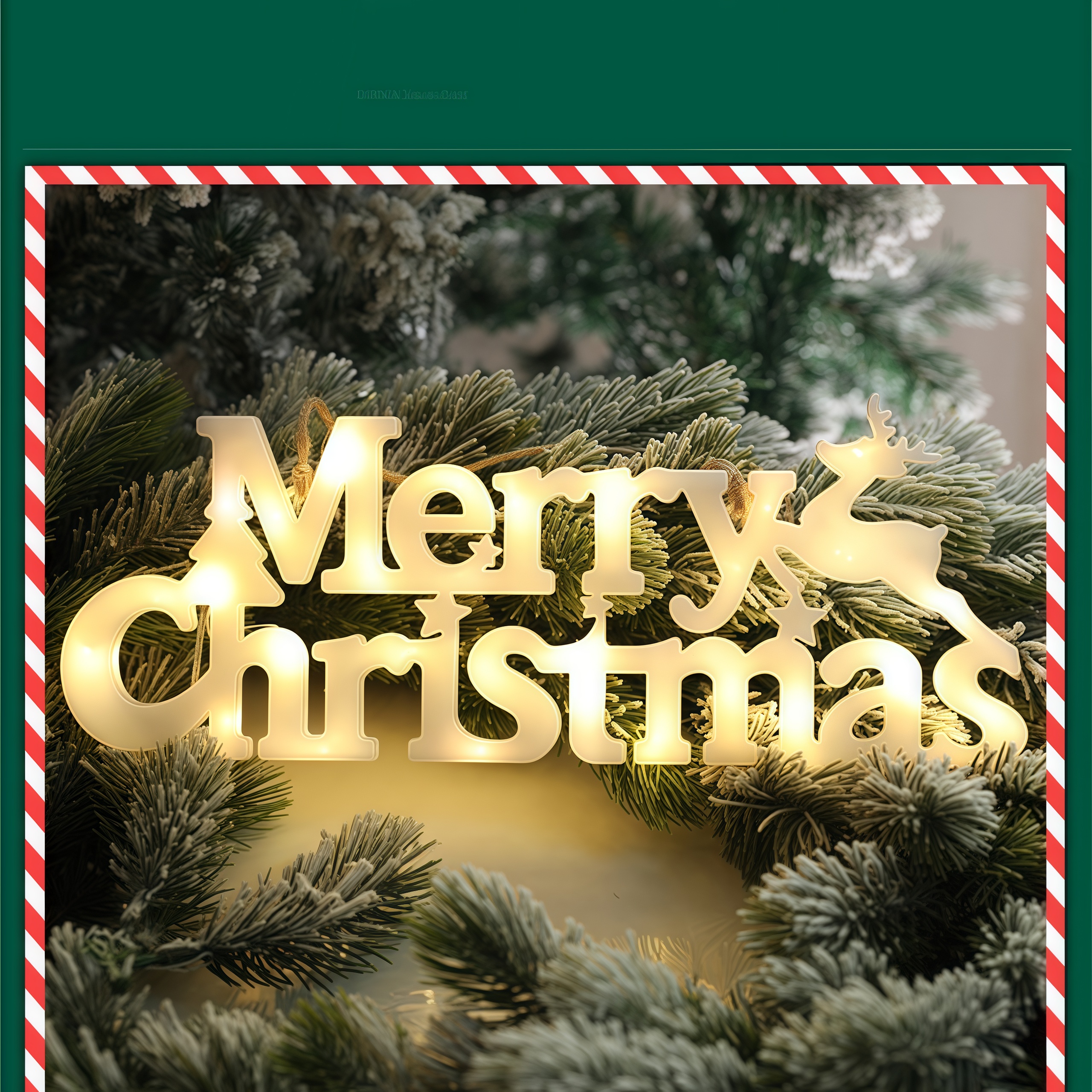 LED Letter Tag Light String Fairy Garland, Christmas Decoration, Xmas Merry Christmas, Christmas Deco for Home
