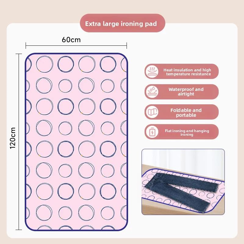 Foldable Ironing Pad with Heat Resistant Gloves