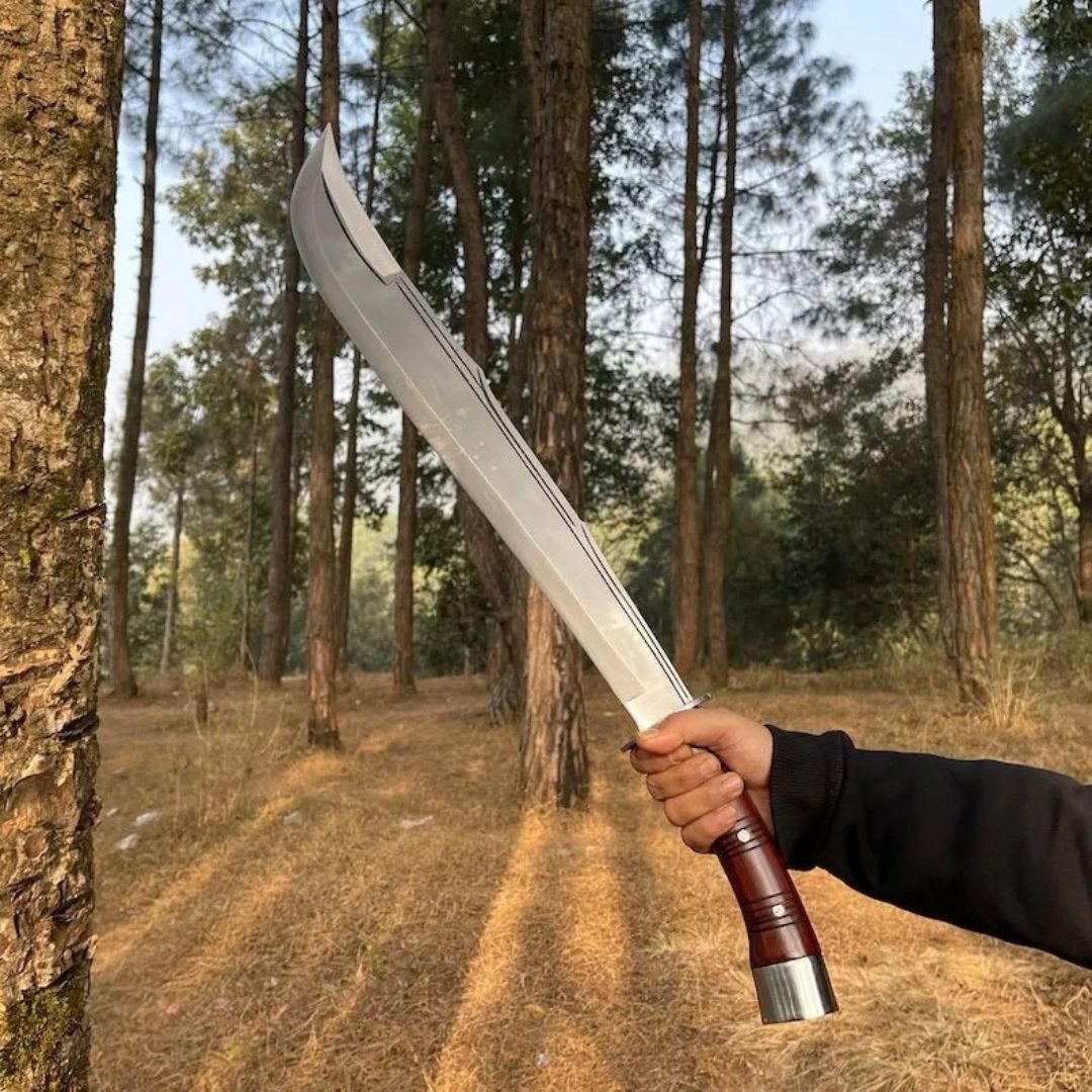 Carbon Steel Fully Forged Sword Full Tang Tactical Machete Sword Viking Camping