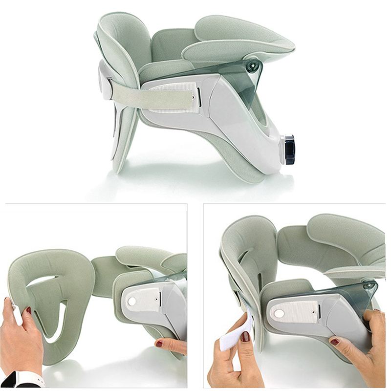 Adjustable Air Sac Neck Stretcher Collar, Cervical Spine Alignment Traction Device for Home Use