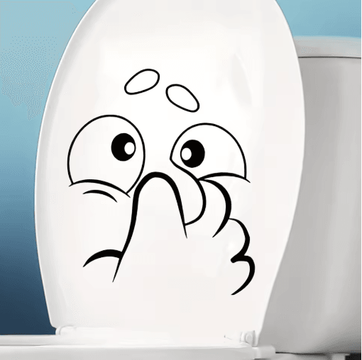 Cute Cartoon Bathroom Toilet Stickers – Creative Fun Wall & Toilet Art Decor