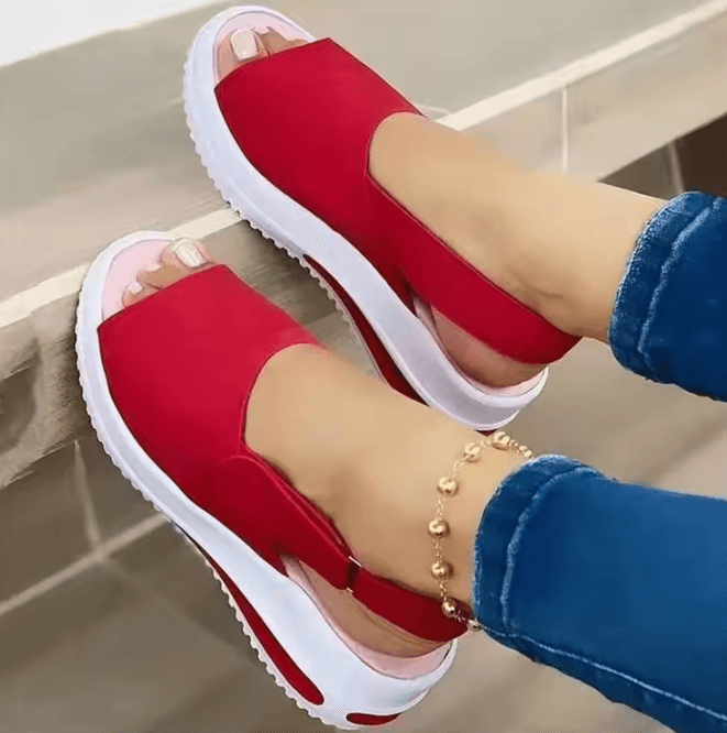 Womens Peep Toe Lightweight Summer Sandals – Breathable Non-Slip Fashion Footwear