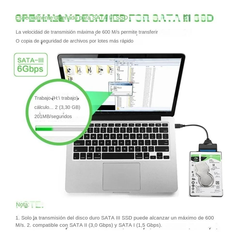 SATA to USB 3.0 Hard Drive Adapter Cable for 2.5 Inch HDD and SSD External Data Converter