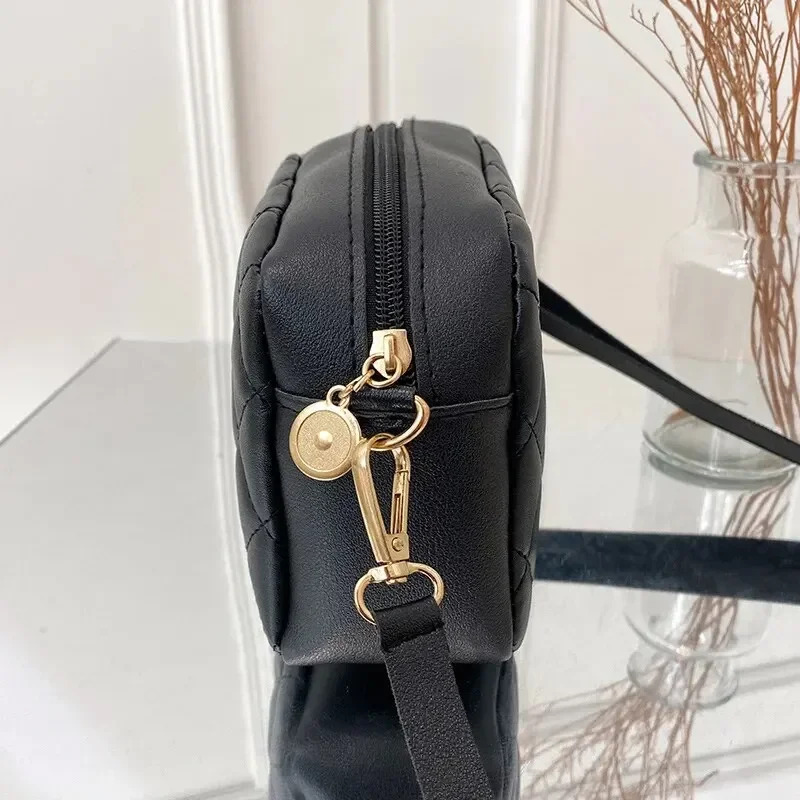 Embroidered Camera Bag Christmas Women's Fashion New Checkered Crossbody