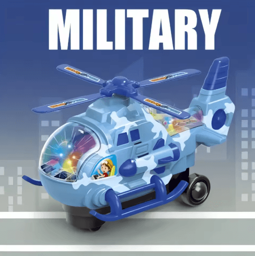Electric Helicopter Toy for Kids 360° Rotating Light Music Aircraft Ages 3+