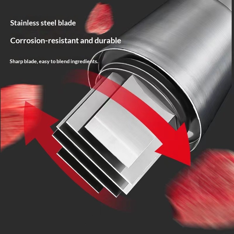 Stainless Steel Garlic Masher & Vegetable Cutter Manual Meat Grinder & Dicer
