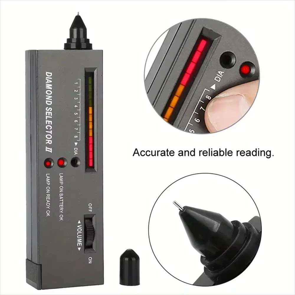 Professional Diamond Tester Pen High Accuracy Jewelry Diamond Tester Tool.