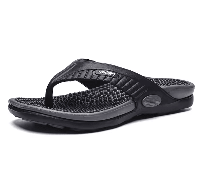 AirFlex Mens Massage Flip Flops Breathable Luxury Beach Sandals