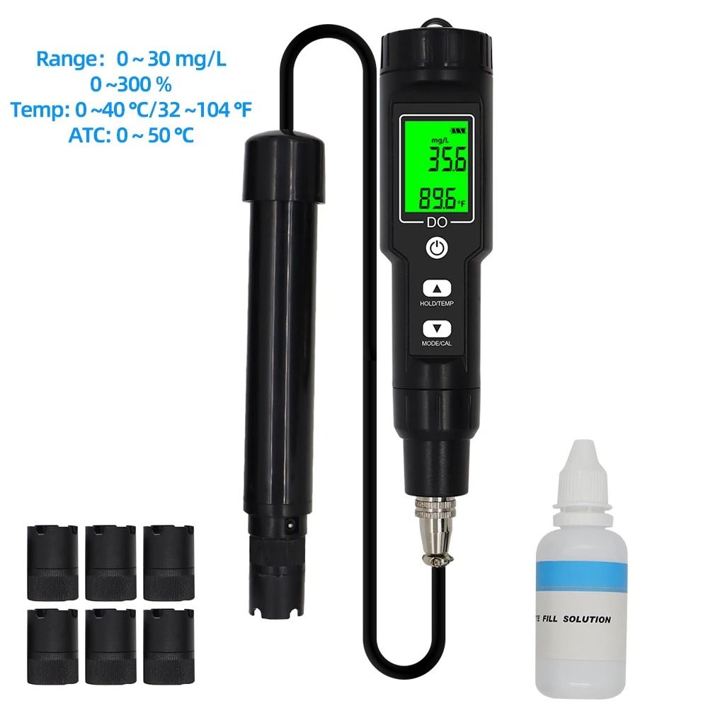 Digital Dissolved Oxygen Meter for Water Quality Testing