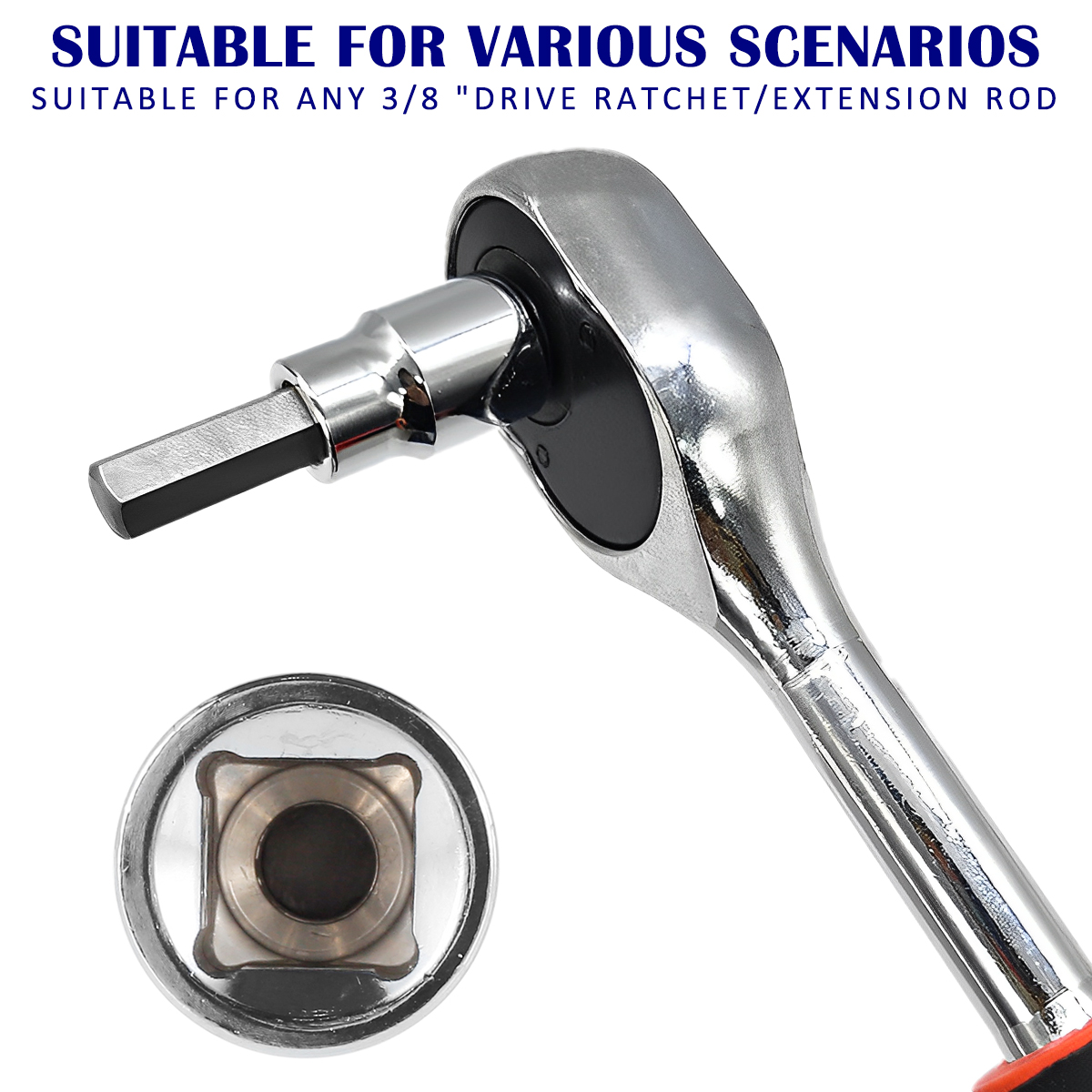 Socket Set, Sturdy Allen Key Sockets, Professional 3/8inch Drive Drill, Durable Impact Socket Set, Metric Tools Kit