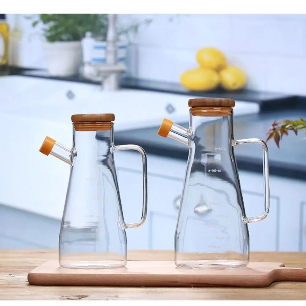 Large Capacity Glass Oil Dispenser Bottle Leak Proof 1000ml