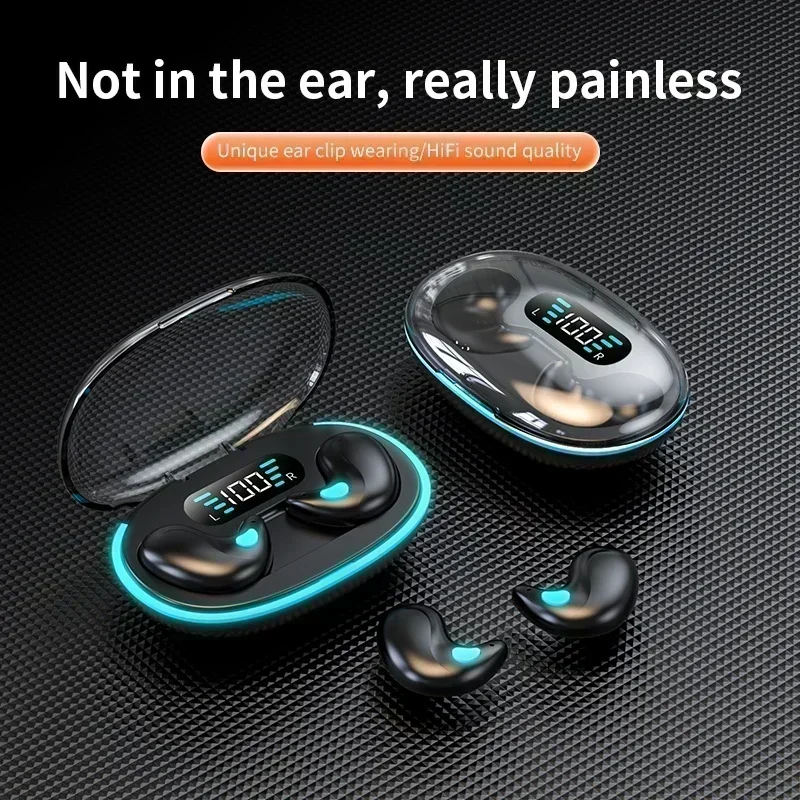 Wireless Sleeping Earbuds Mini Bluetooth TWS Headphones with Mic Waterproof HD Call Quality