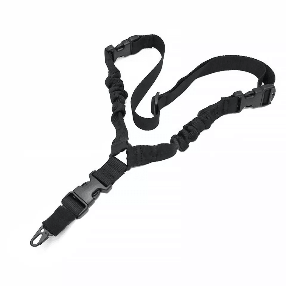 Tactical One Single Point Sling Strap Bungee Rifle Gun Sling with QD Buckle, Quick Release Hunting & Shooting Gear