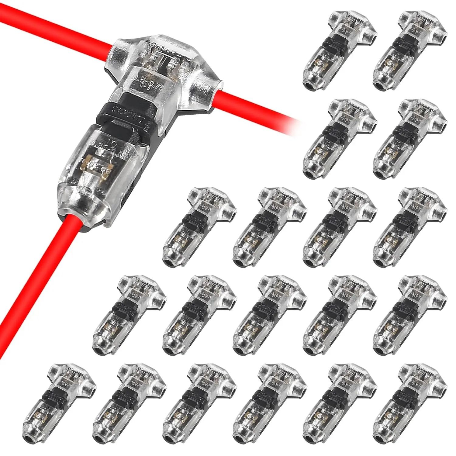 T Type 1 Pin Low Voltage Wire Connector Quick Solderless Splice Kit