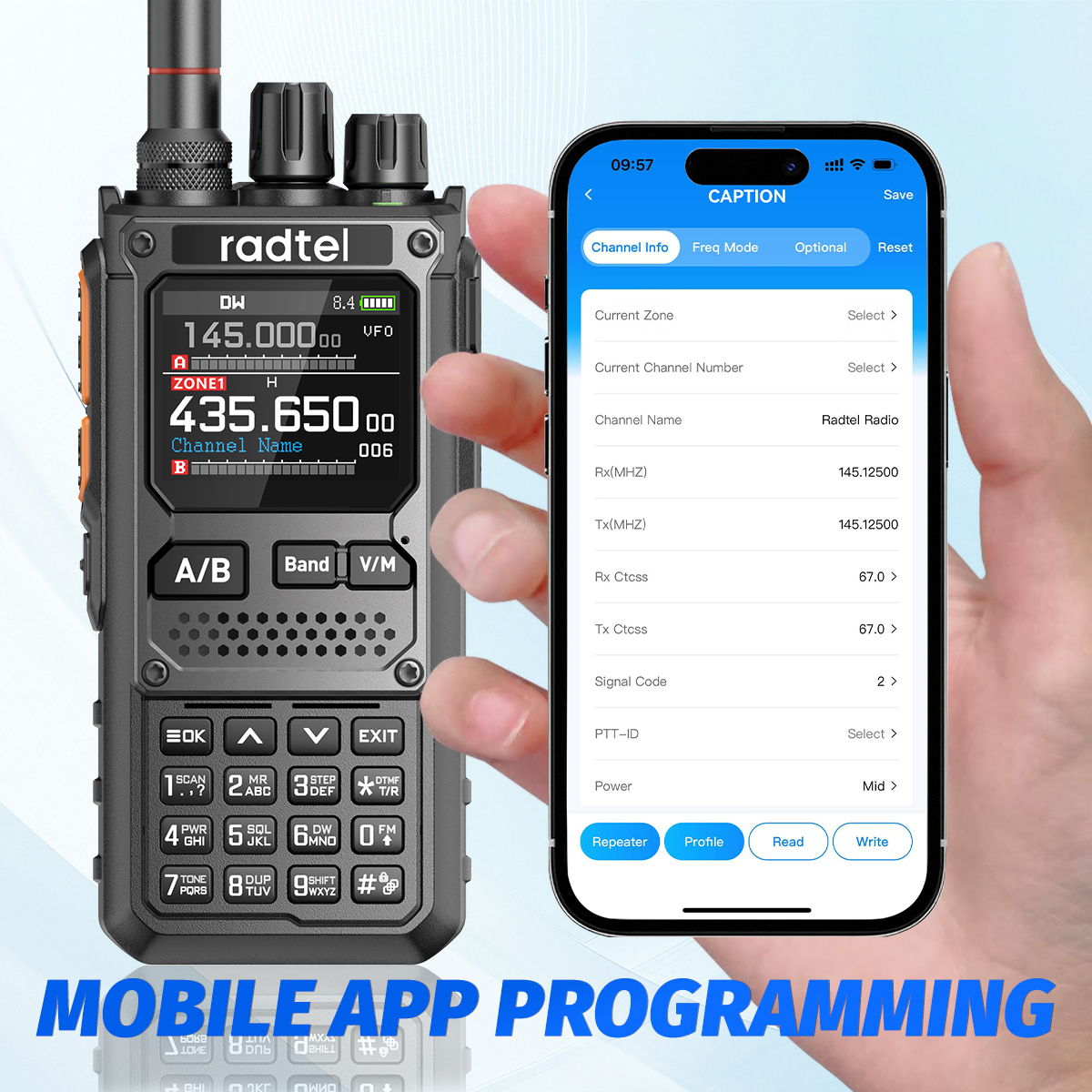 Long Range Walkie Talkie with Bluetooth & Ham Radio Capabilities