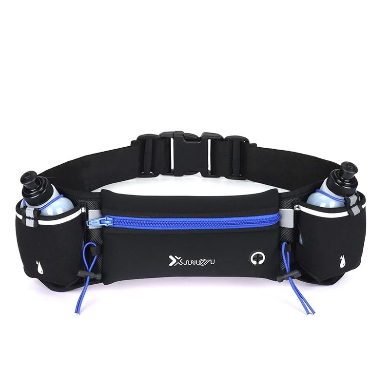 Marathon Trail Running Waist Pack with Dual Pockets and Water Bottle Holder