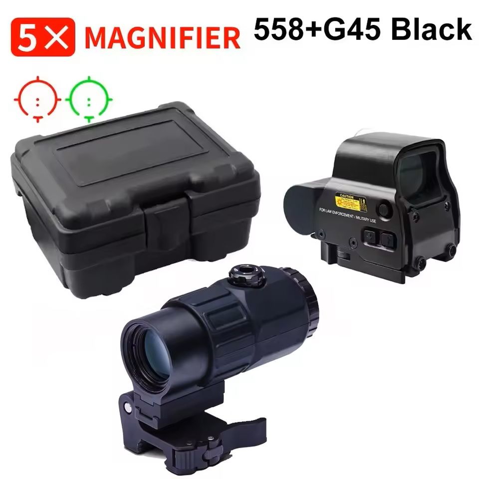 Tactical Red Dot Sight Set with 558 Holographic and G-Series Magnifier