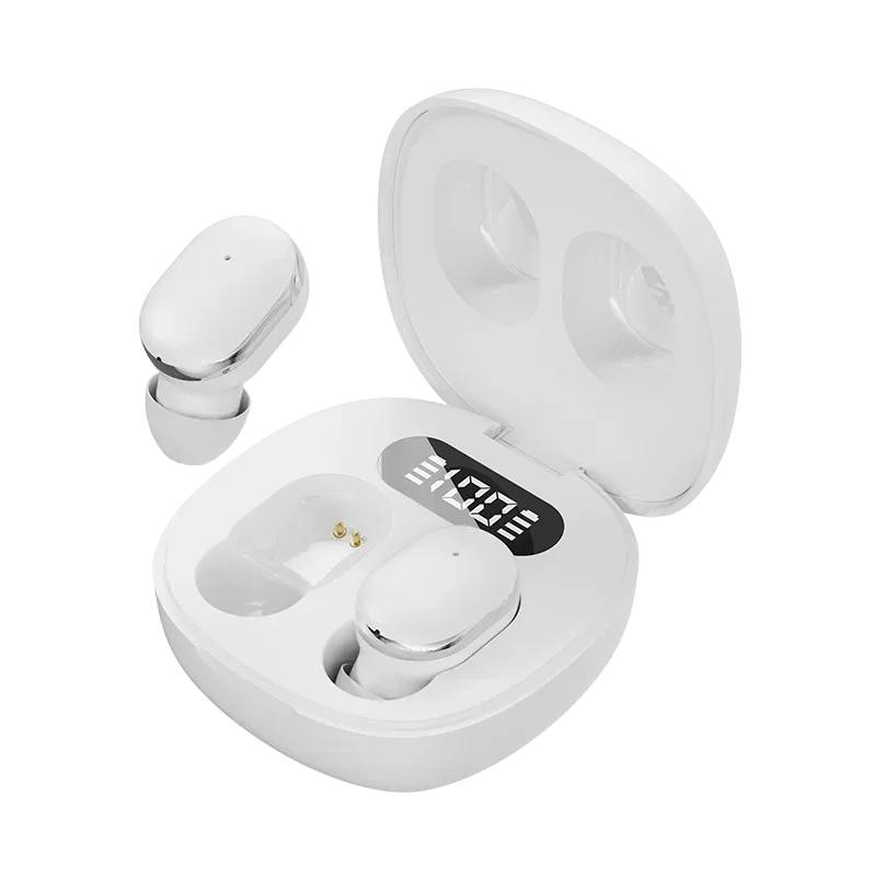 Transparent Wireless Bluetooth Earbuds with ENC Mic and LED Power Display