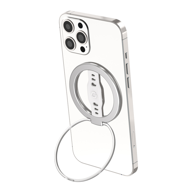 MagSafe Phone Grip Stand with Magnetic Ring Holder and Soft Silicone Strap