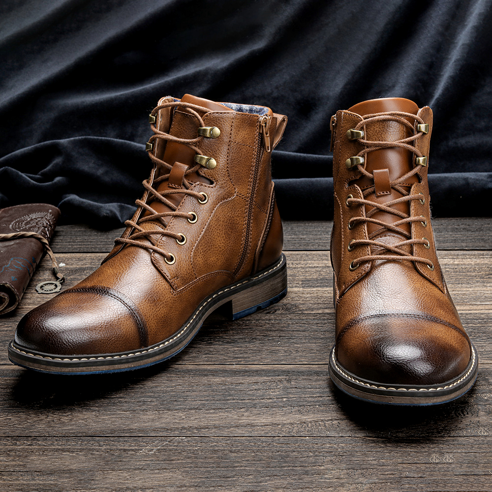 Fashionable and Comfortable Mens Spring Leather Boots