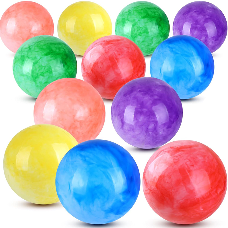 Marbleized Inflatable Bouncy Balls for Kids Outdoor Play and Party Fun