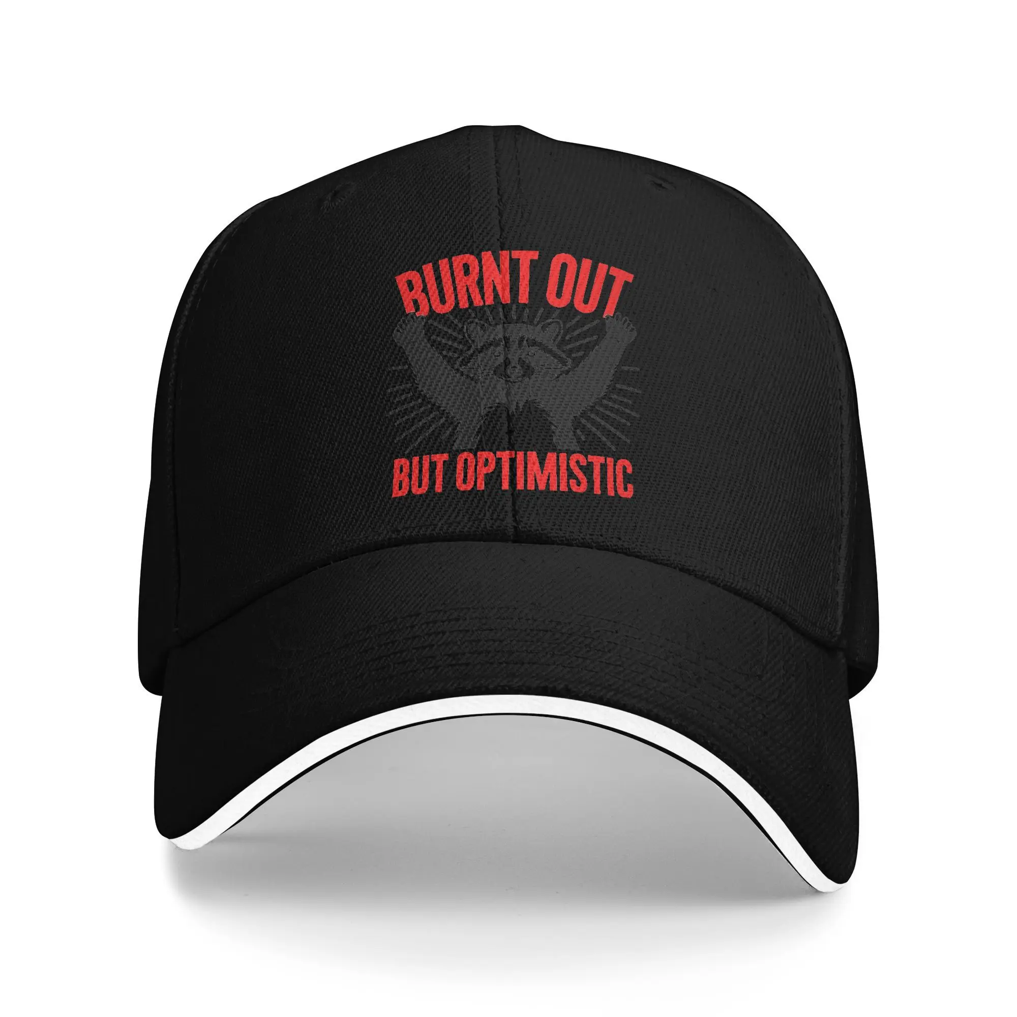 Burnt Out But Optimistic Sun Baseball Cap, Custom DIY Trucker Hat Summer Men Women, Trendy Wholesale Running Cap