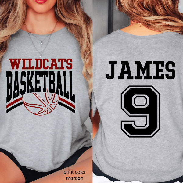 Custom Basketball Name & Number Shirt