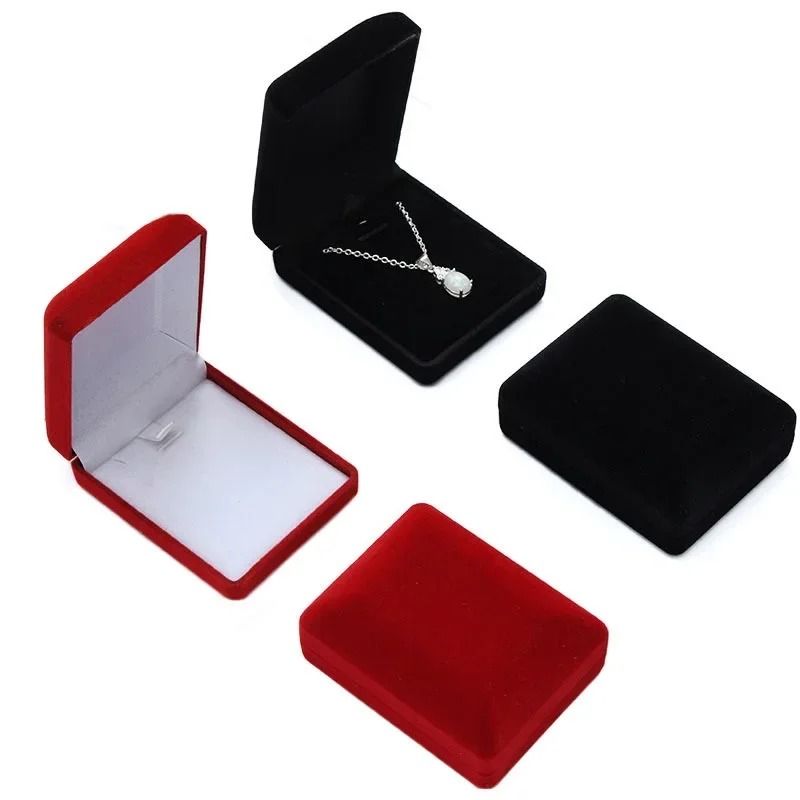 Velvet Jewelry Box for Necklace or Pendant Elegant Gift Packaging