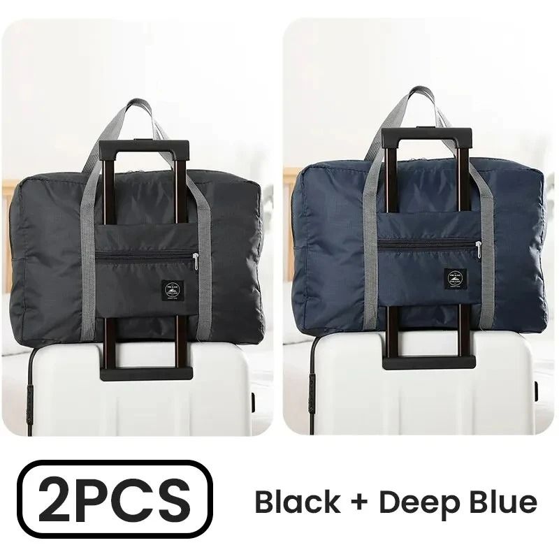 Foldable Travel Duffel Bag 2 Pack Carry On and Weekender Bag