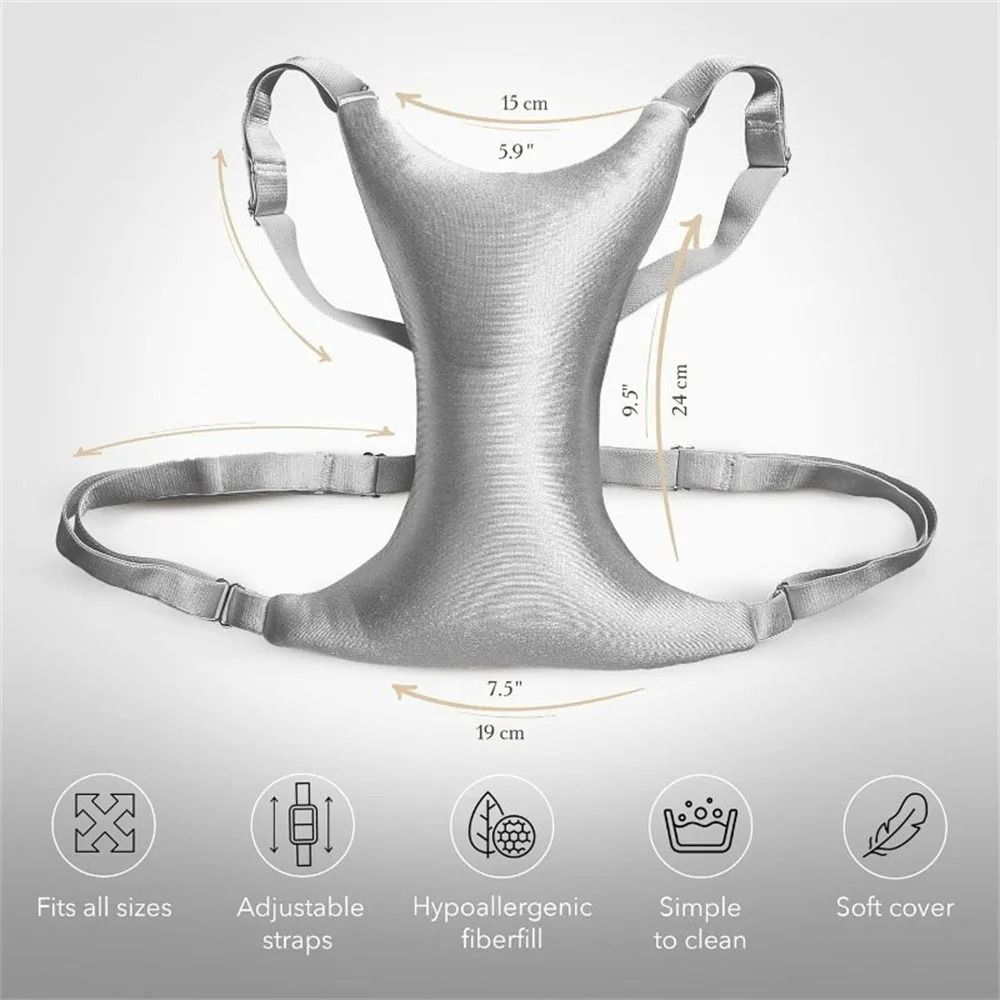 Anti-Wrinkle Breast Support Pillow for Side Sleepers