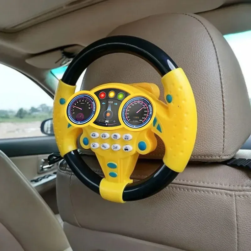Infant Shining Simulation Steering Wheel Toy  Early Education Copilot for Kids