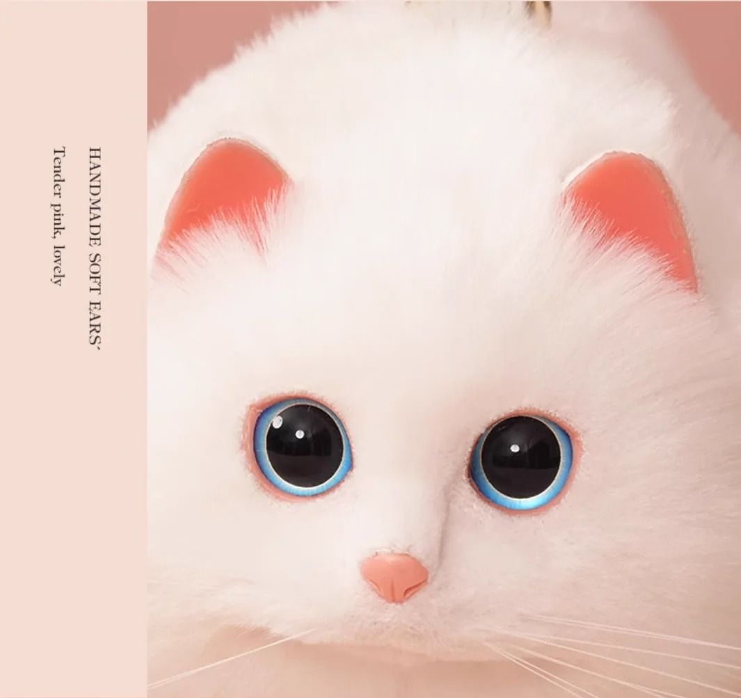 One Shoulder Small Messenger Bag Plush Cat Design