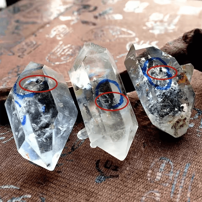 Herkimer Diamond Energy Guardian Black Crystal – Raw Mineral Reiki Decor Stone