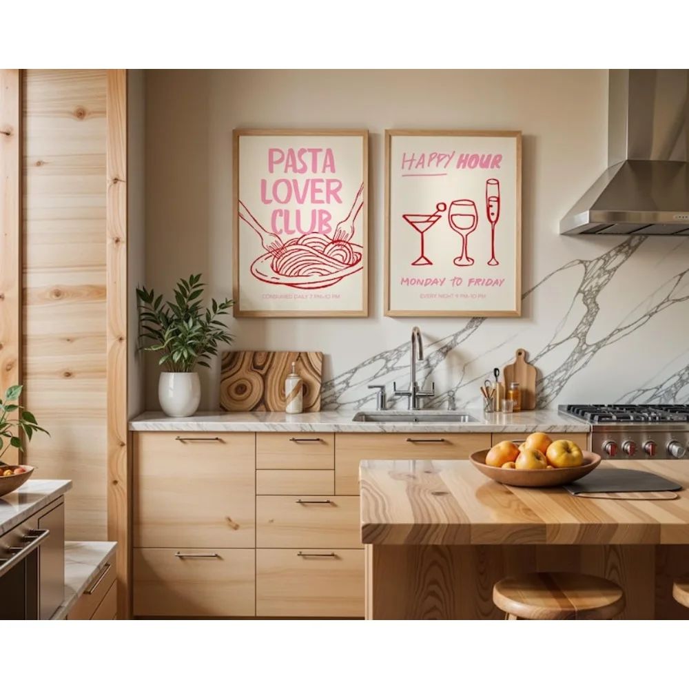 Cin Cin Cheers Cocktail Kitchen Wall Art