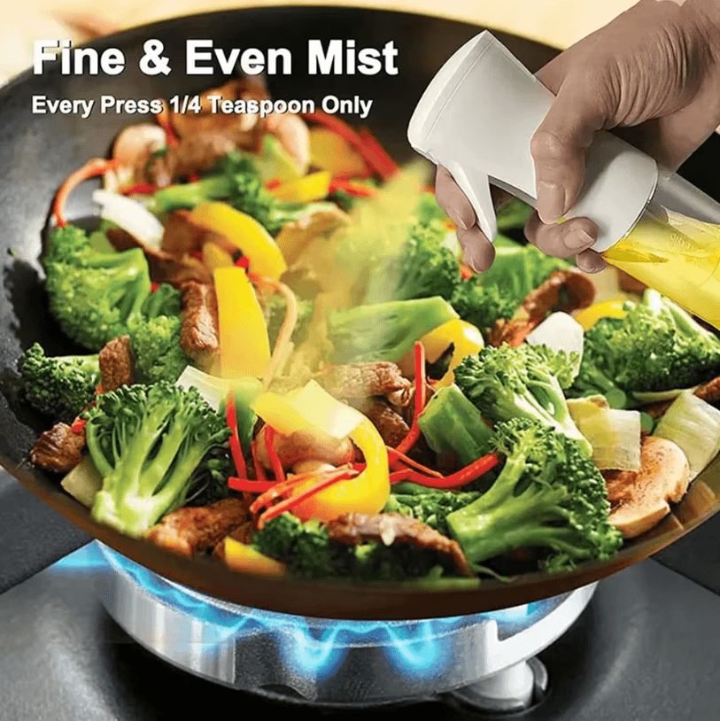 Refillable Olive Oil Spray Bottle – Fine Mist Cooking Oil Sprayer for Kitchen, BBQ & Baking